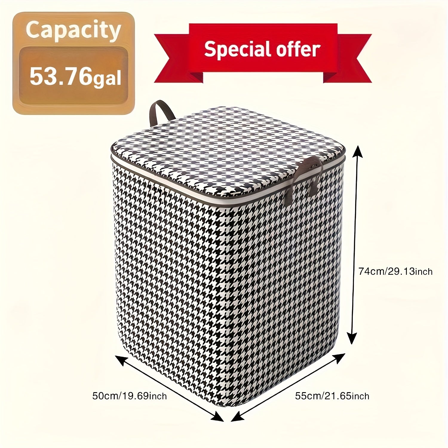 3/1pc Extra Large 53.76 Gallon Thick Household Storage Box, Large Capacity Storage Bucket, Storage Bag, Clothing And Bedding Suitable for Home Bedless Storage And Organization, Storage Organization, Also Ideal Storage Box for Moving And Traveling